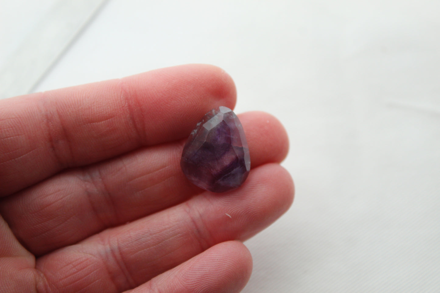 Rose cut Freeform Fluorite Cabochon Gemstone purple