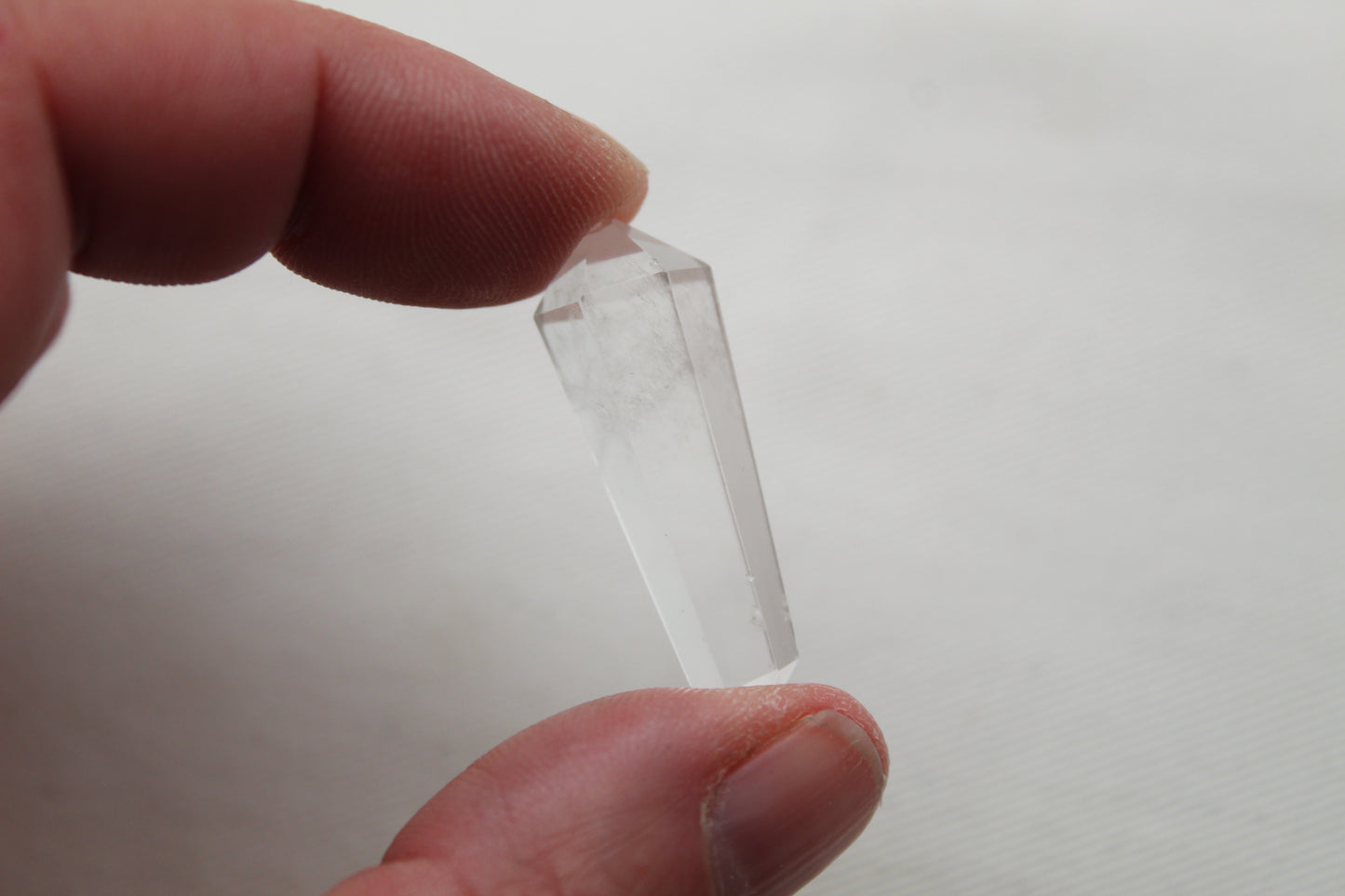 Crystal Quartz double point Tower gemstone pendant size UNDRILLED