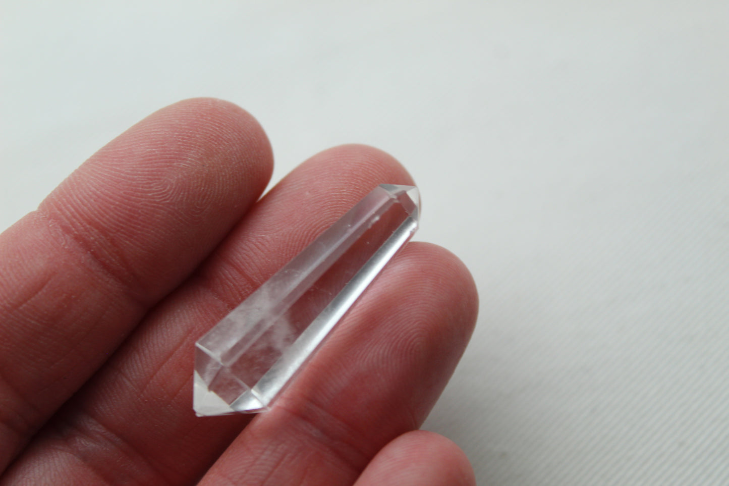 Crystal Quartz double point Tower gemstone pendant size UNDRILLED