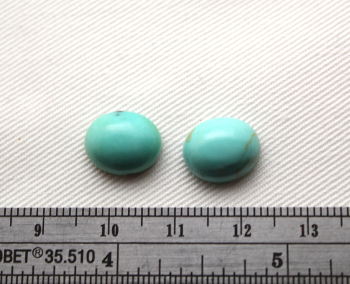 TWO Oval Turquoise cabochons Gemstones 10x12MM