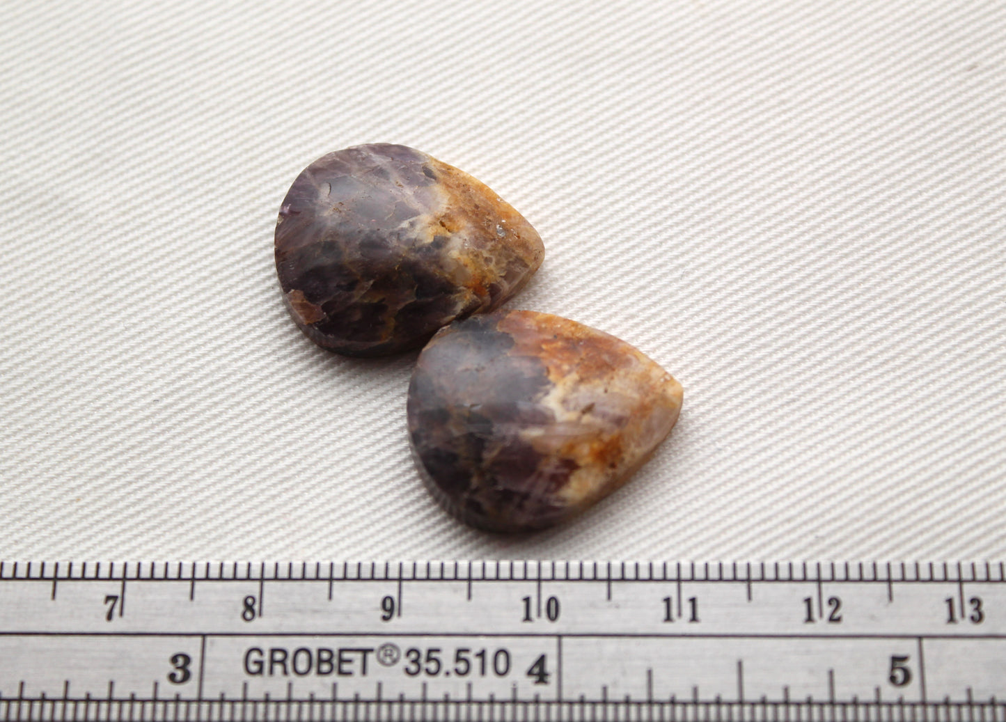 Amethyst Cabochon Pair Gemstone teardrop