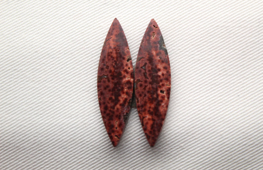 River Jasper Cabochons Pair Gemstone marquise