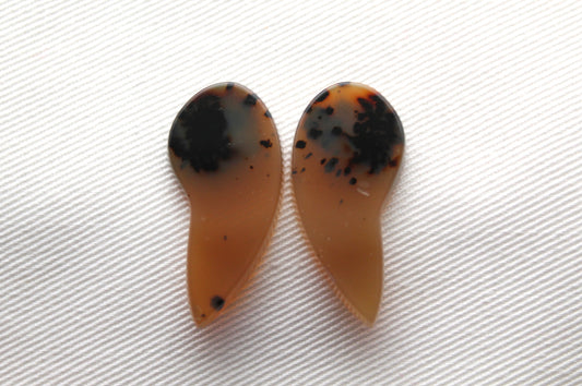 Brazilian Agate Cabochon Pair Transludent Gemstone