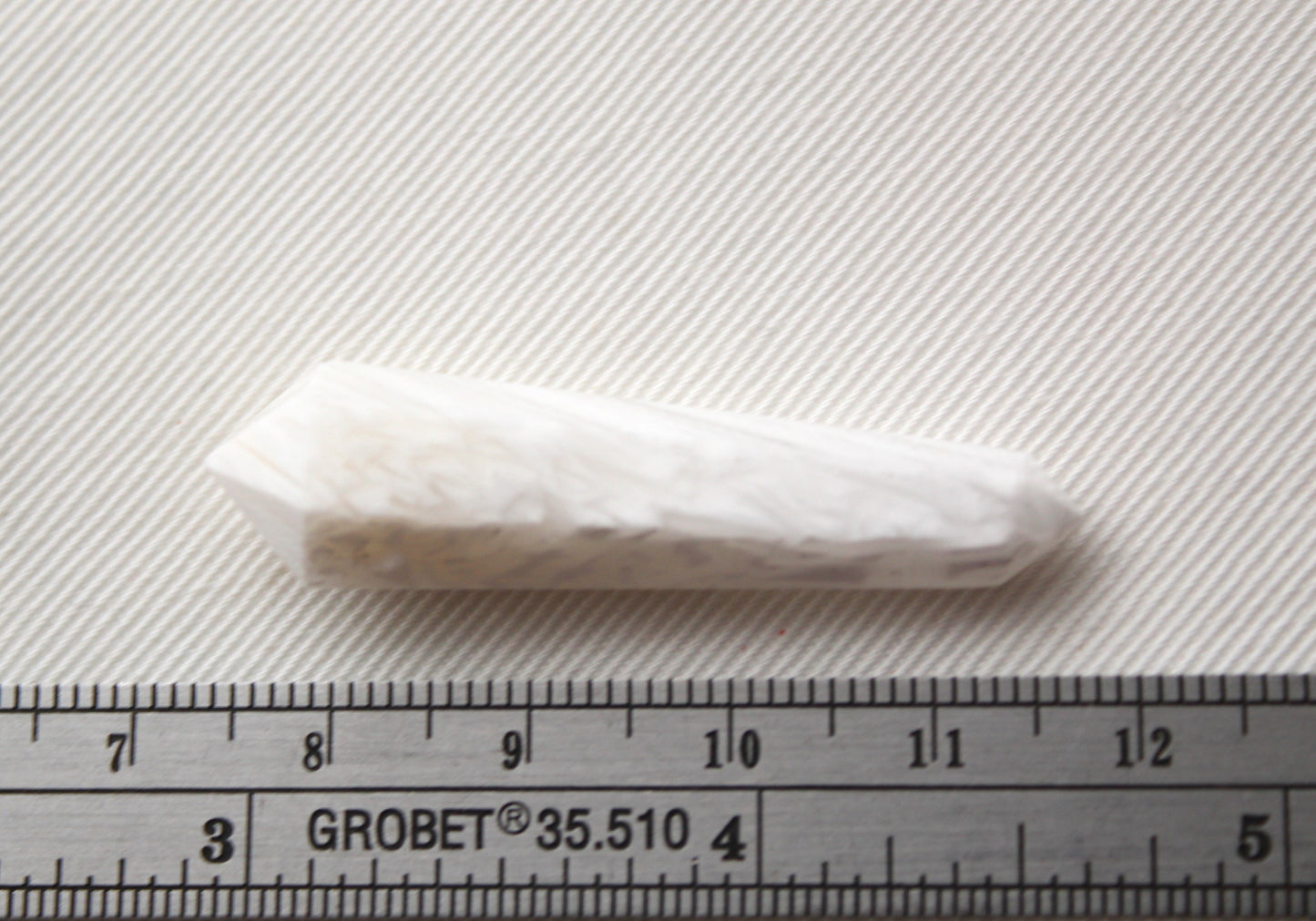 White scolecite double point Tower gemstone pendant size DRILLED