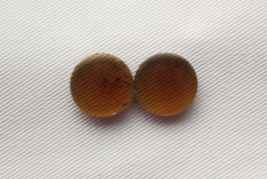 Indonesian Amber Cabochon Pair round 14MM