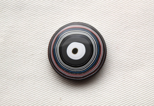 Fordite Cabochon round red grey white 25MM