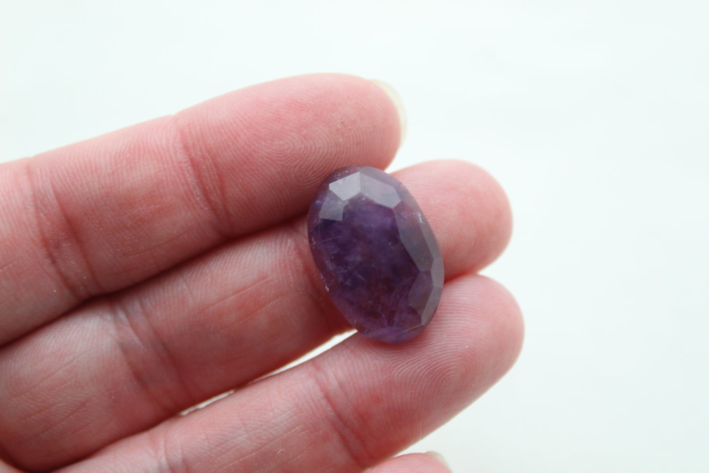 Amethyst Rose cut Cabochon Gemstone purple Freeform