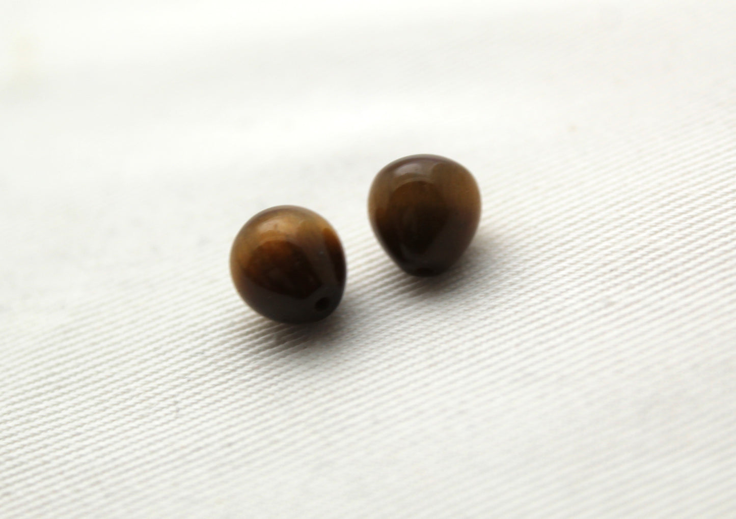 Tiger eye top drilled beads pear shape natural gemstone 8X9MM