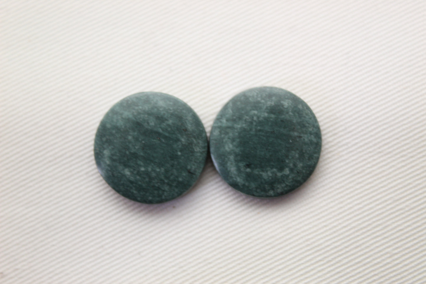 Wonosobo Jasper Cabochons Pair Gemstone round 20MM