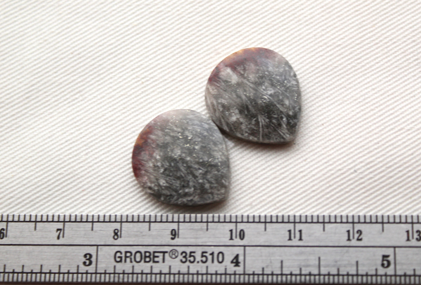 Paire Cabochons Agate Indonésienne pierre gemme naturelle