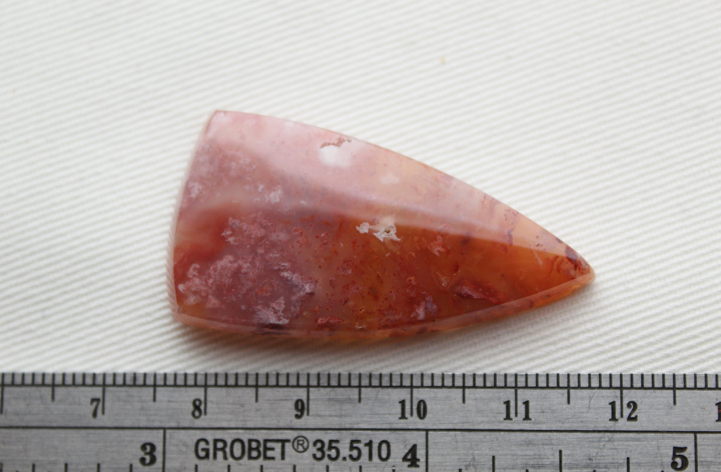 Large Agate Cabochon Gemstone pink orange