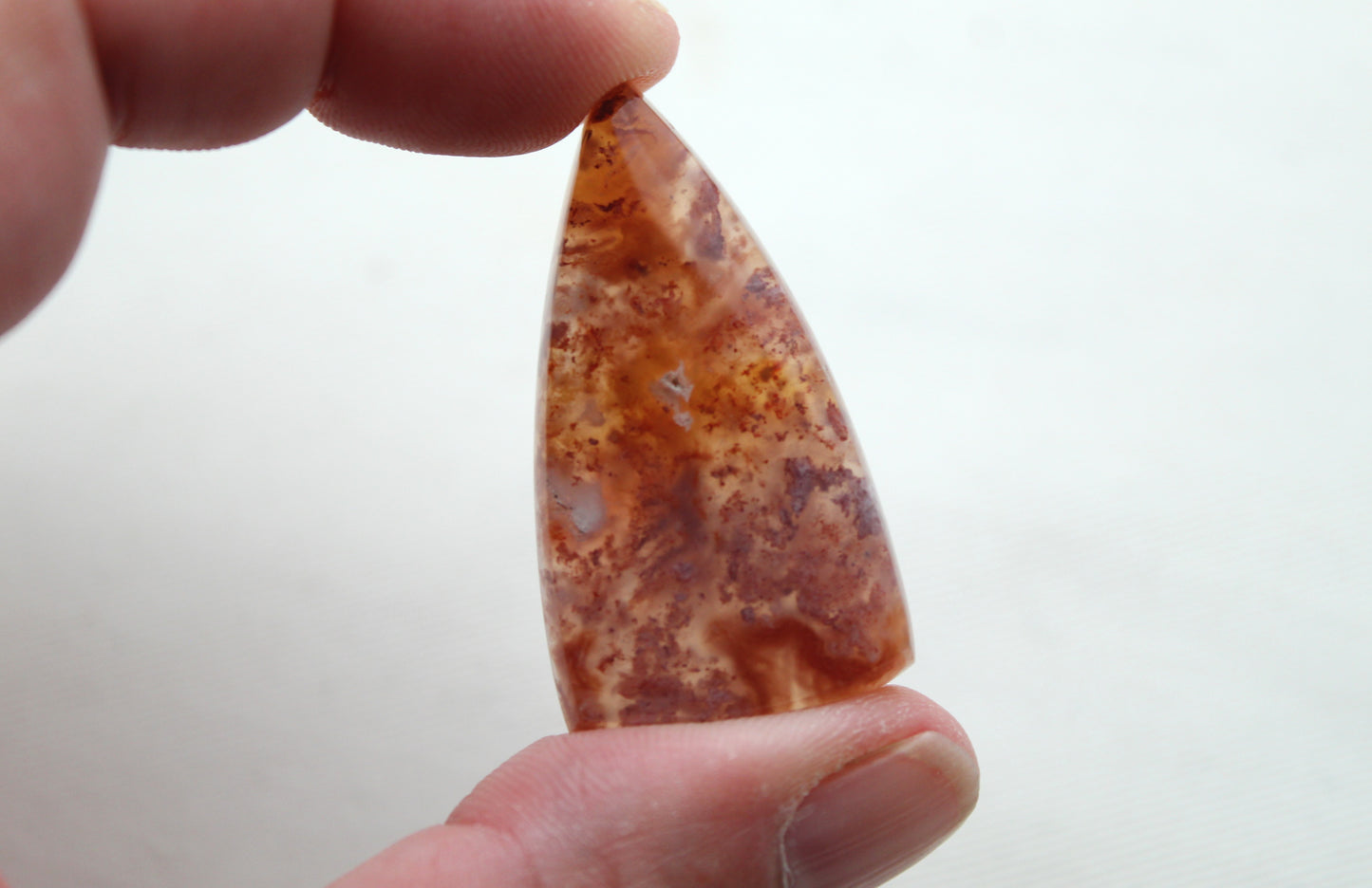 Large Agate Cabochon Gemstone pink orange