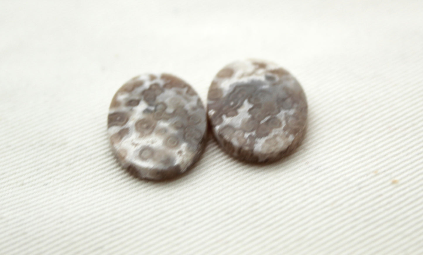 Orbicular Jasper Cabochon Pair Gemstones Oval&nbsp;