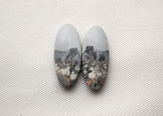 Maligano Jasper Oval cabochons pair Gemstone