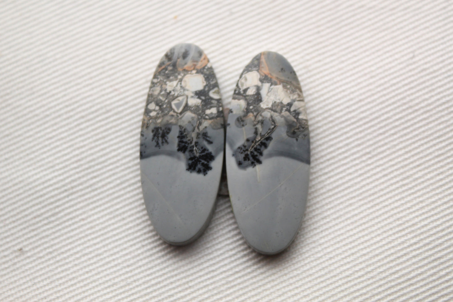 Maligano Jasper Oval cabochons pair Gemstone