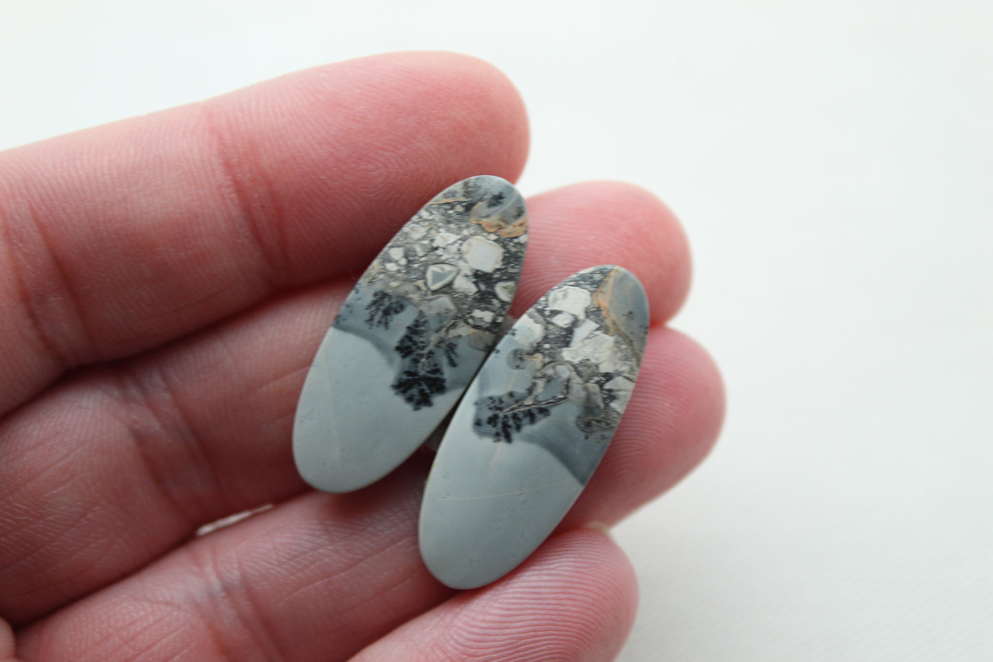 Maligano Jasper Oval cabochons pair Gemstone