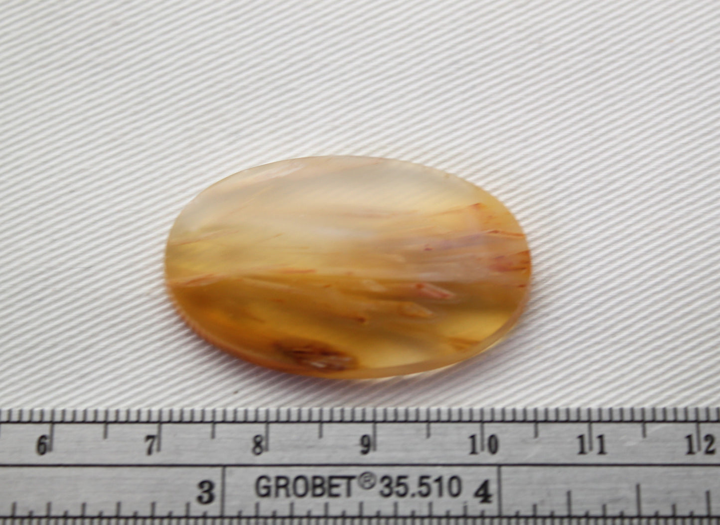 Tube Agate Oval Cabochon Transludent Gemstone Yellow