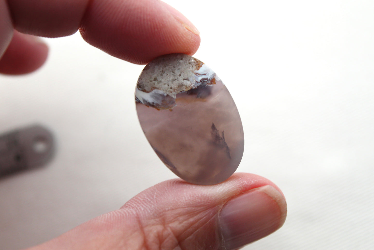 Nice Chalcedony cabochons Pair purple Oval