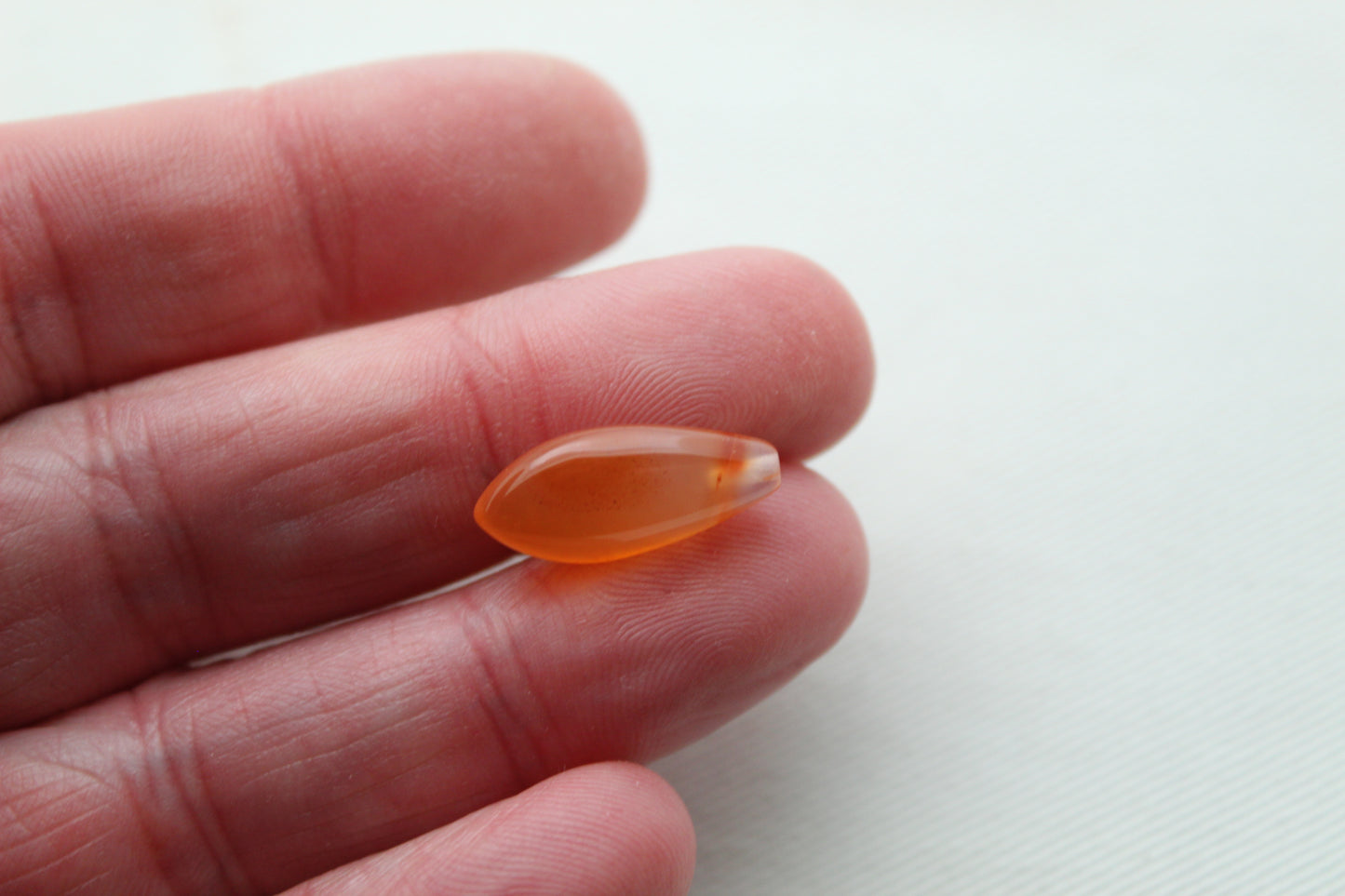 Pair of Carnelian Gemstones top drilled