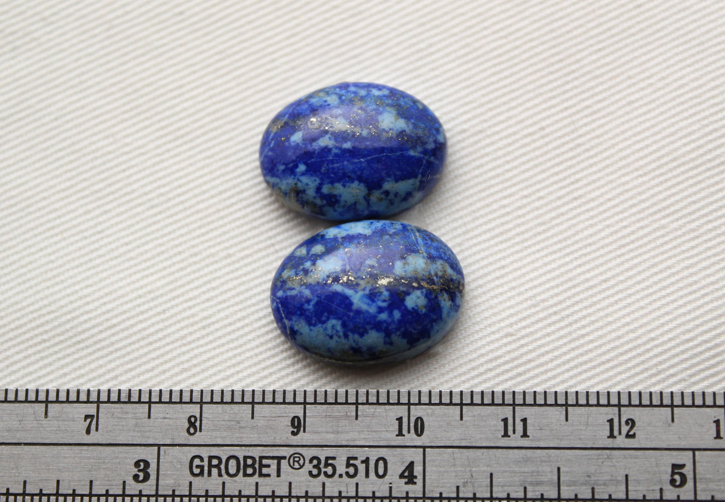 Paire de cabochons Lapis Lazuli Pierres précieuses Croix 12X16MM