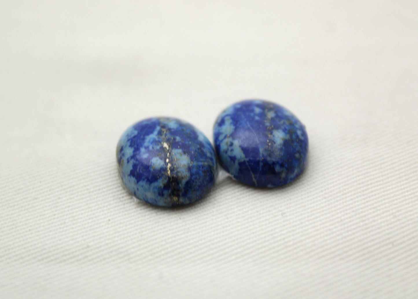 Paire de cabochons Lapis Lazuli Pierres précieuses Croix 12X16MM