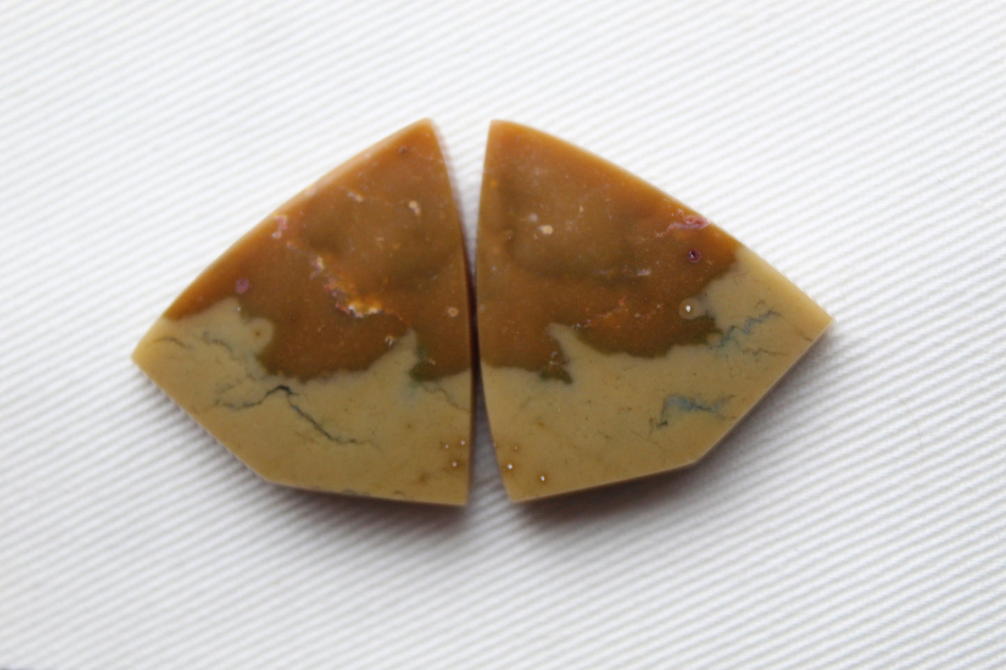 Nice Pair of Jasper Cabochons gemstones green