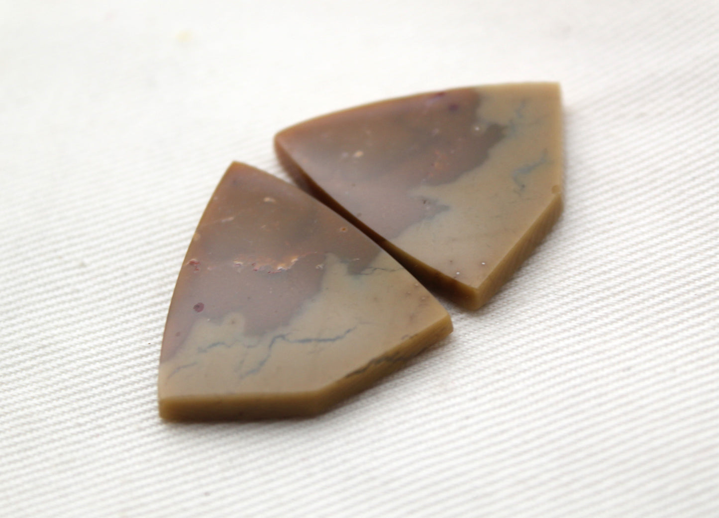 Nice Pair of Jasper Cabochons gemstones green