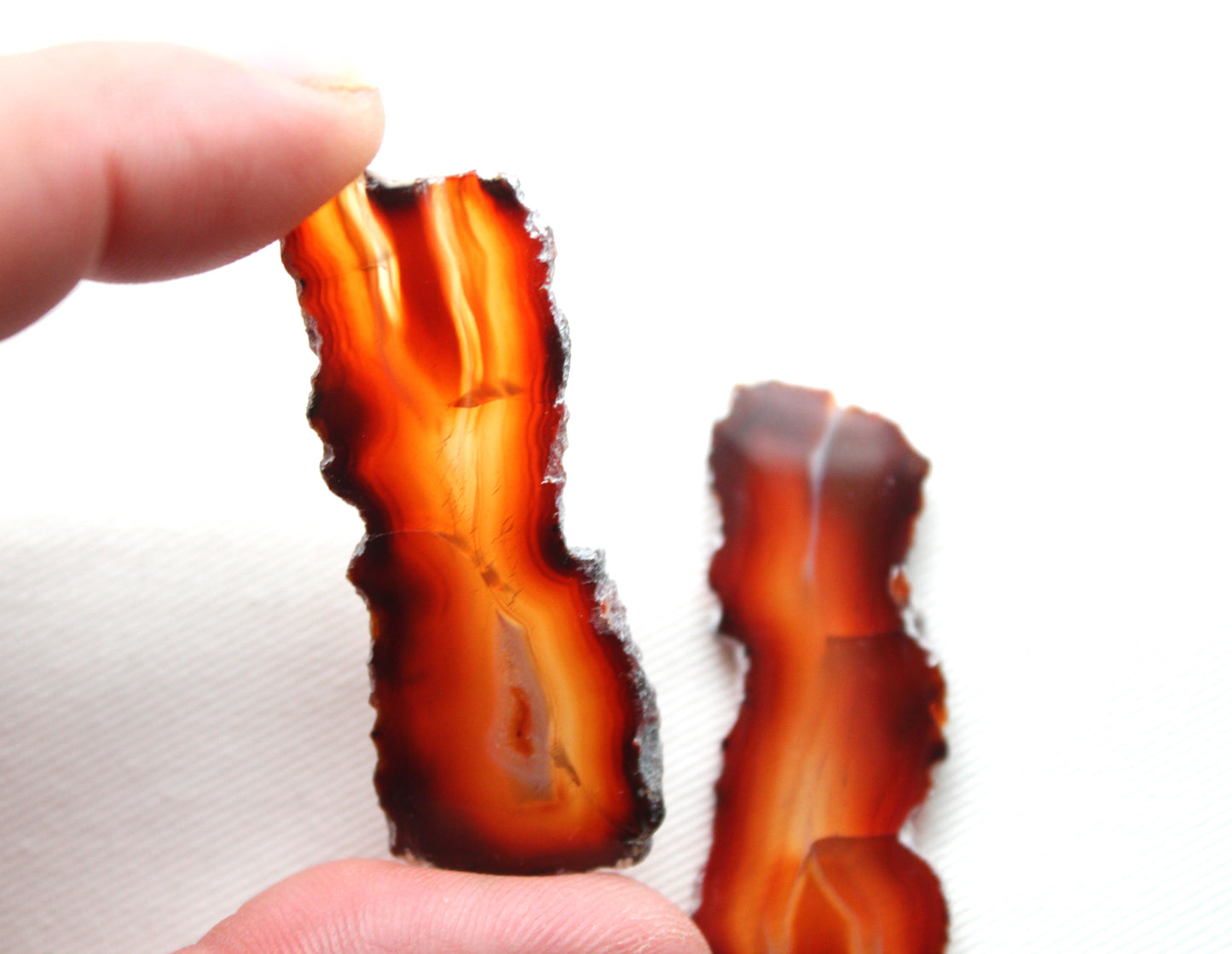 Sliced Agate Pair Gemstones freeform natural