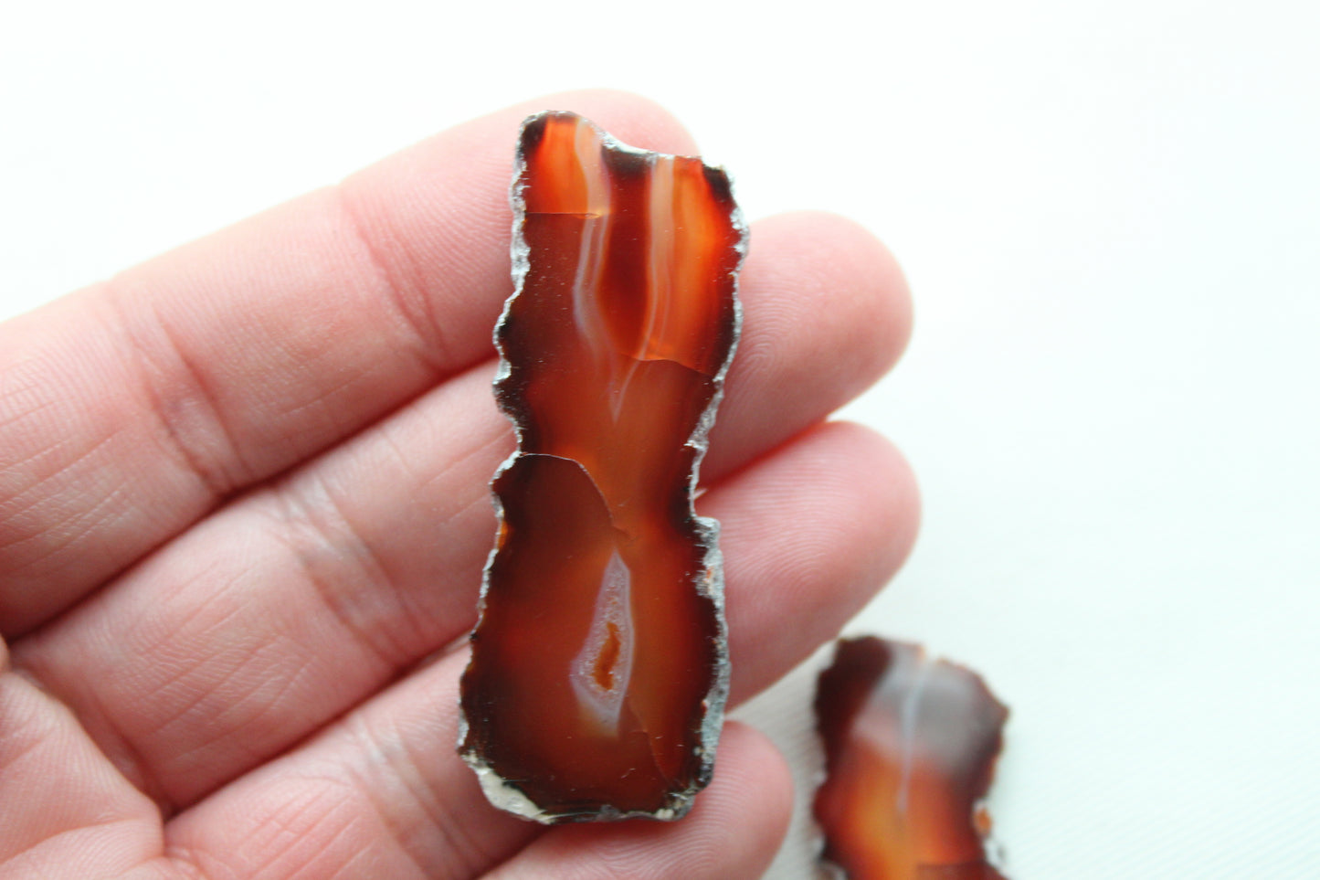 Sliced Agate Pair Gemstones freeform natural