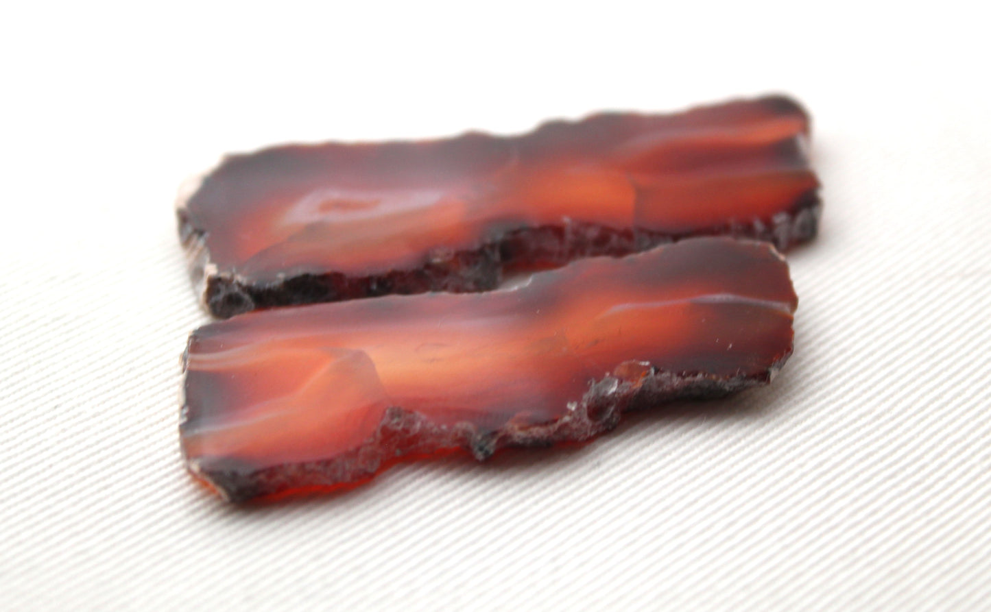 Sliced Agate Pair Gemstones freeform natural