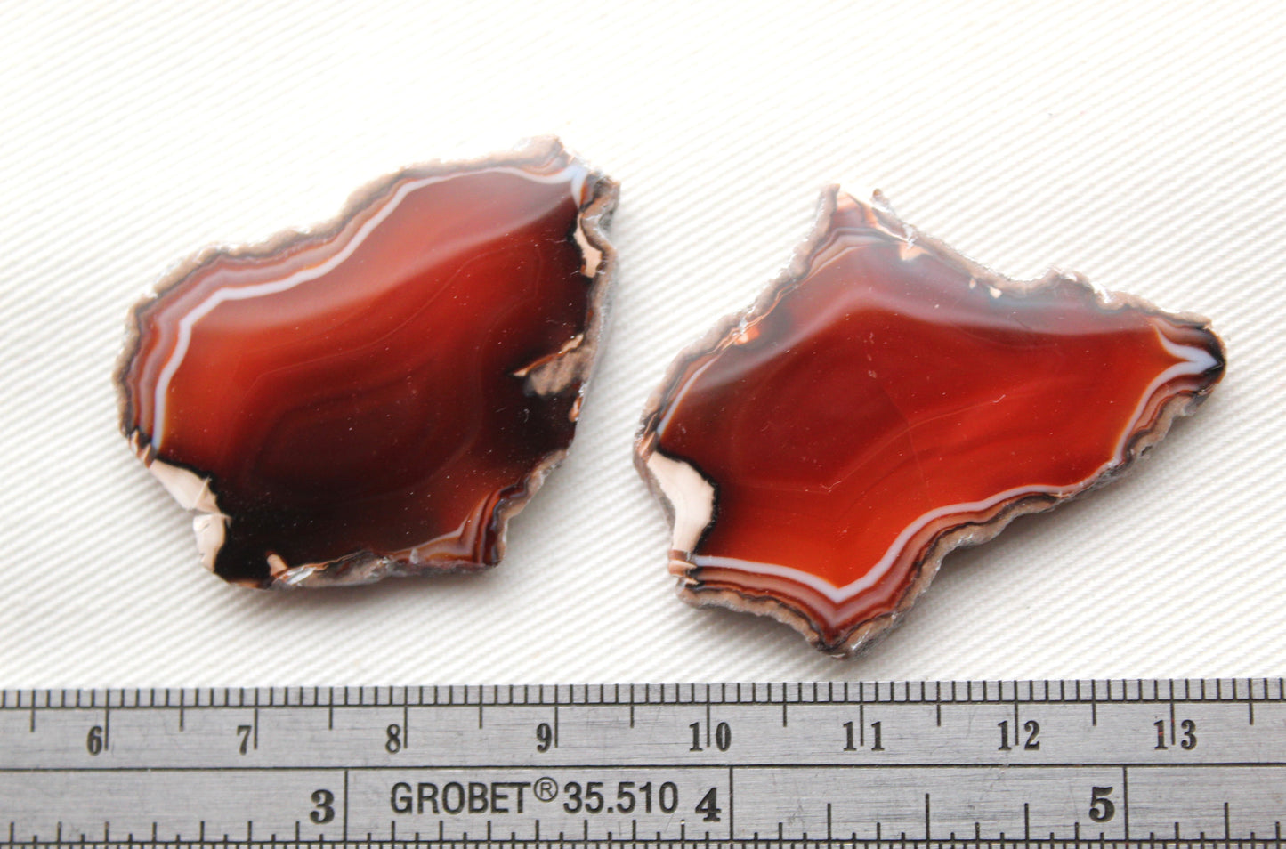 Sliced Agate Pair Gemstones freeform natural