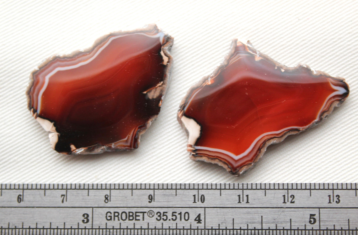 Sliced Agate Pair Gemstones freeform natural