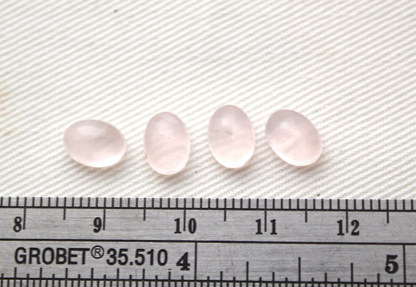 FOUR Pink Quartz cabochons Gemstones Oval 6x8MM