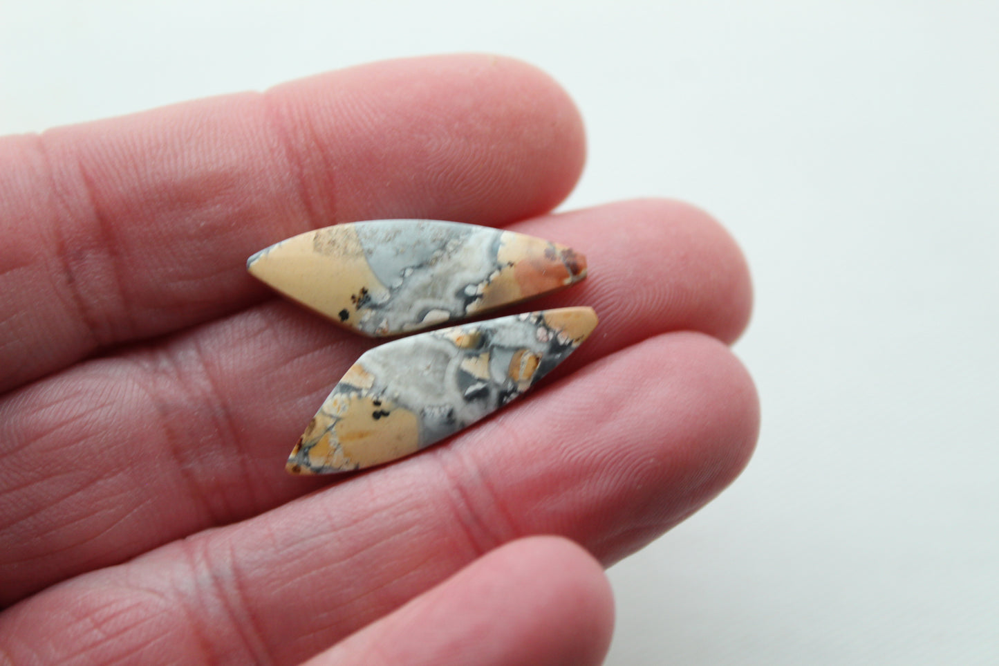 Small Maligano Jasper cabochons pair Gemstone