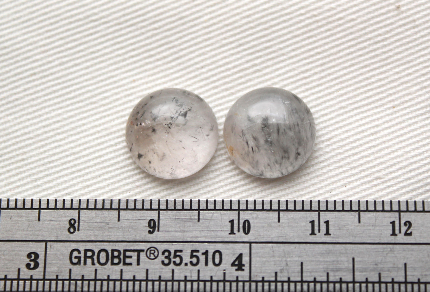 TWO Super 7 Cabochon Gemstone round 12 MM