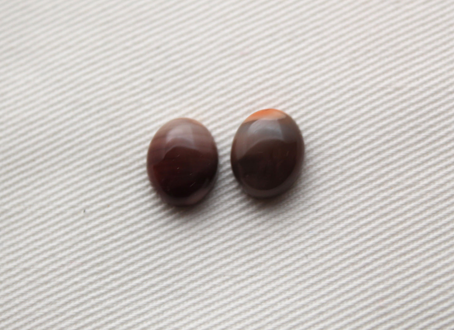 TWO Oval Imperial Jasper cabochons Gemstone 8x10MM