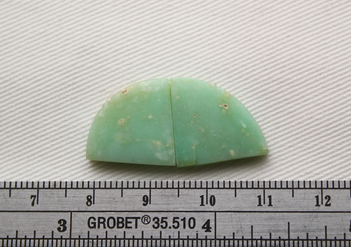 Paire Cabochon Petit Chrysoprase Pierre gemme vert clair 15MM