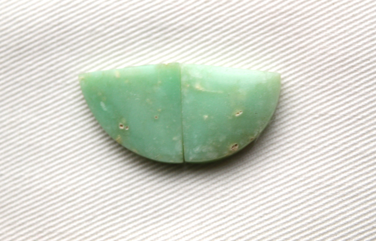 Paire Cabochon Petit Chrysoprase Pierre gemme vert clair 15MM