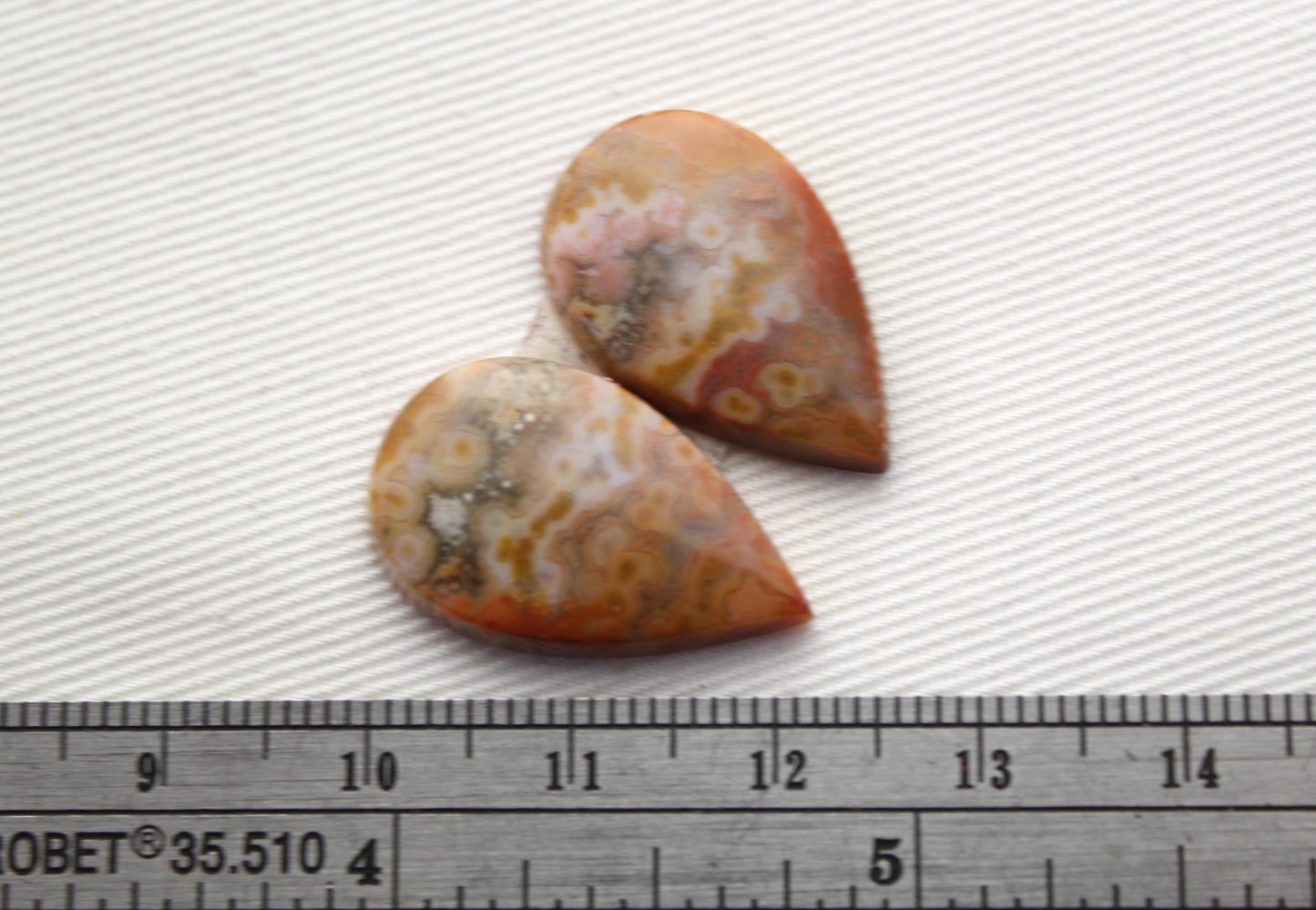 River Jasper Cabochon Pair Gemstone beige