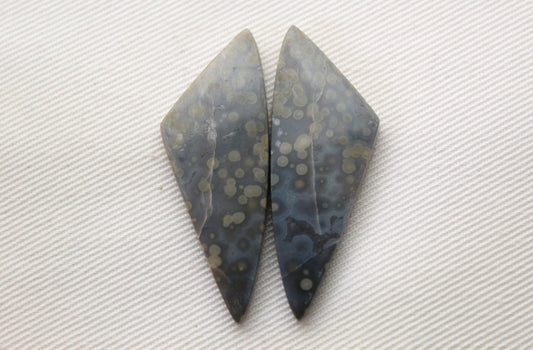 River Jasper Cabochon Pair Gemstone