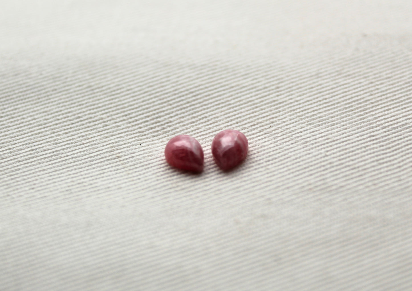 MINI Rhodocrosite pair cabochons Gemstones Pear 5X7MM