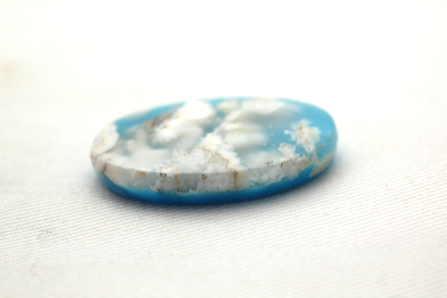 <tc>Agate Plume DOUBLET Cabochon goutte</tc>