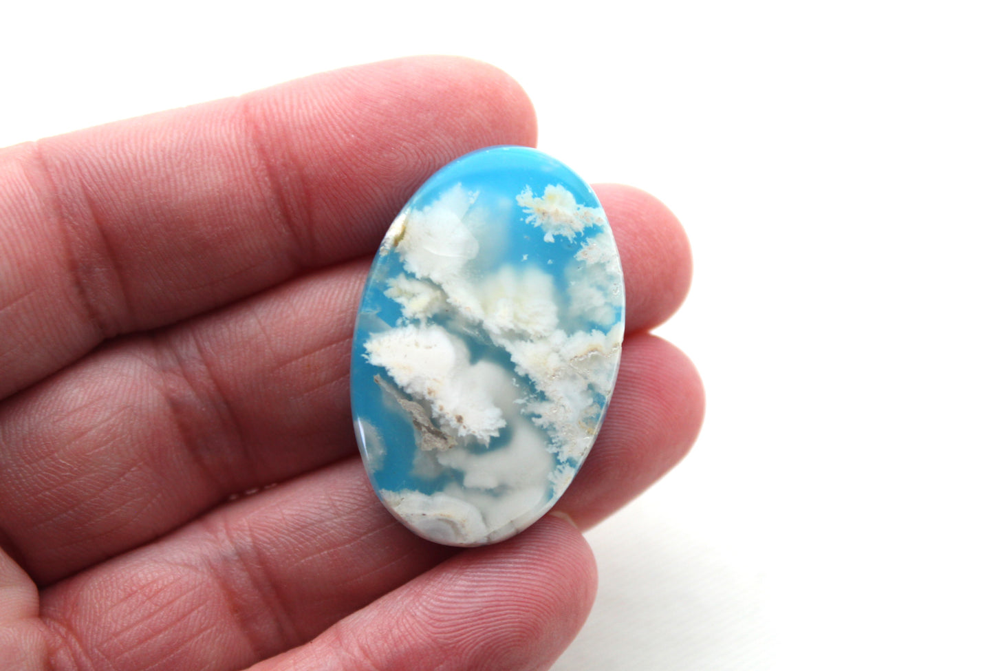 <tc>Agate Plume DOUBLET Cabochon goutte</tc>