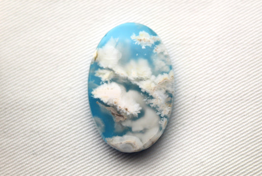 <tc>Agate Plume DOUBLET Cabochon goutte</tc>