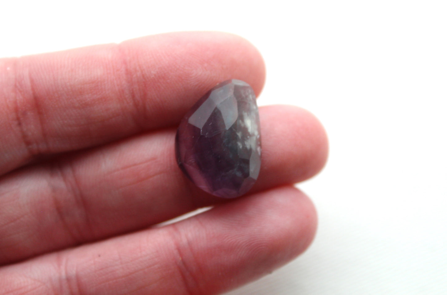 Rosecut Fluorite Cabochon Freeform Violet gemme