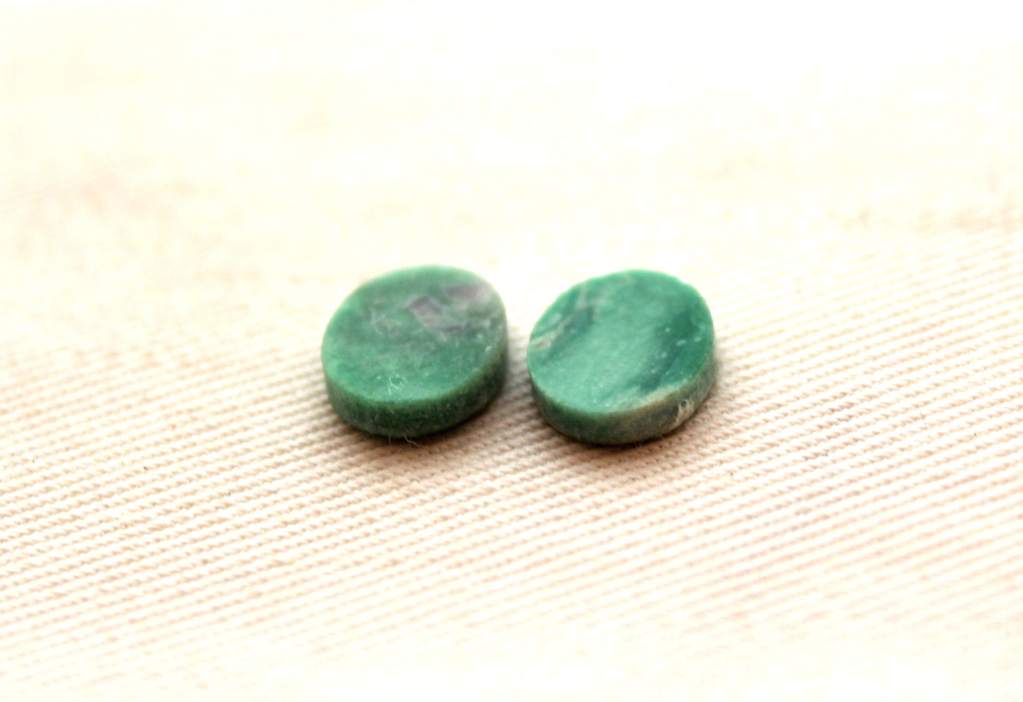 TWO Variscite Flat cabochons 8X10 MM Gemstones Oval