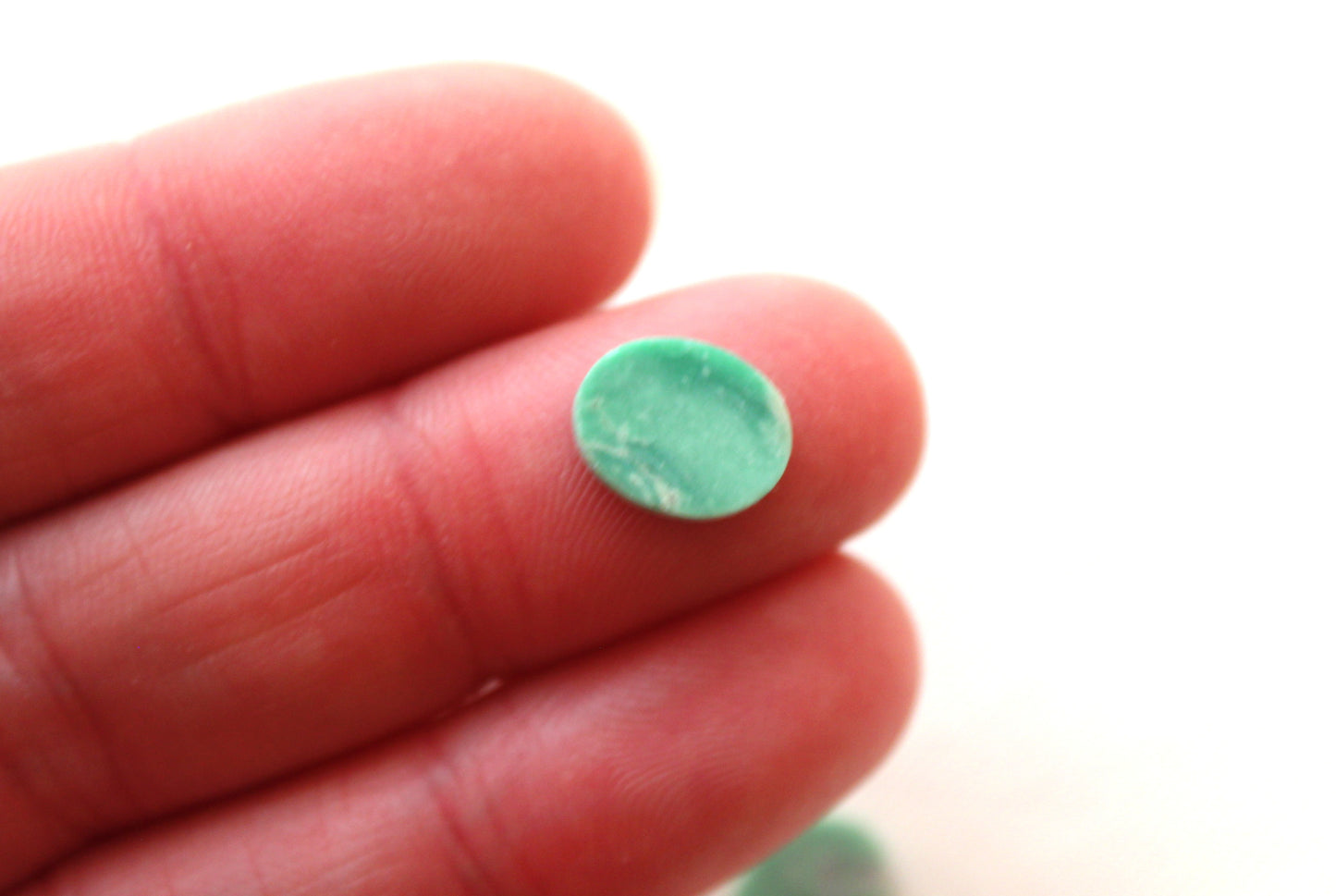 TWO Variscite Flat cabochons 8X10 MM Gemstones Oval