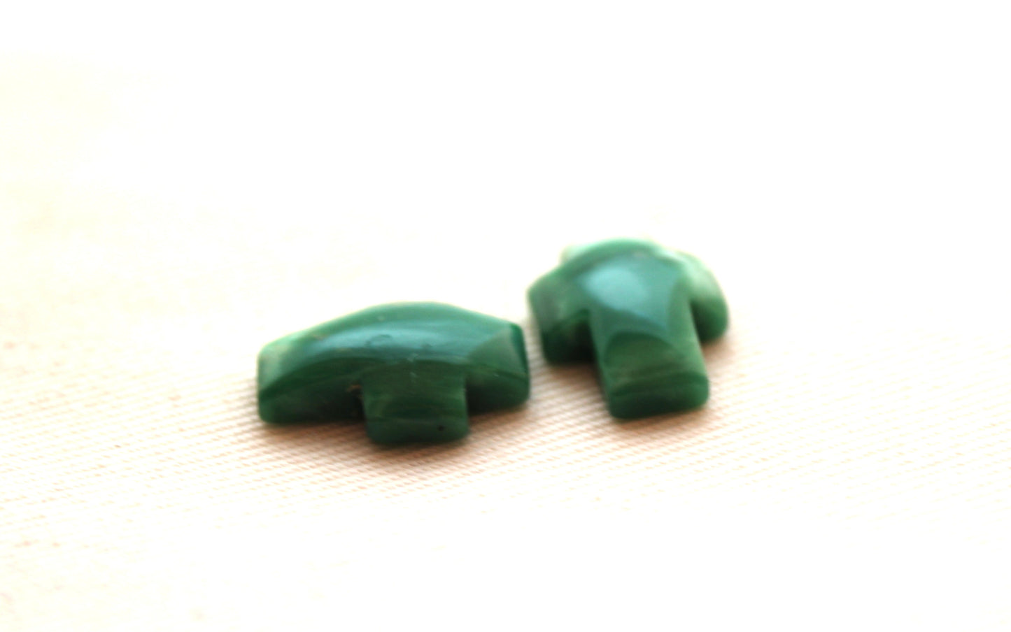 TWO Variscite cabochons Gemstones Cross 12X16MM