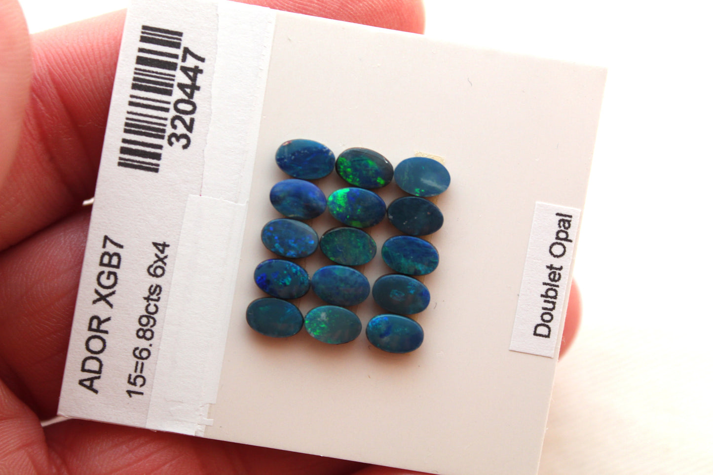 Doublet Opals LOT Cabochons blue gemstone Oval 6X4MM