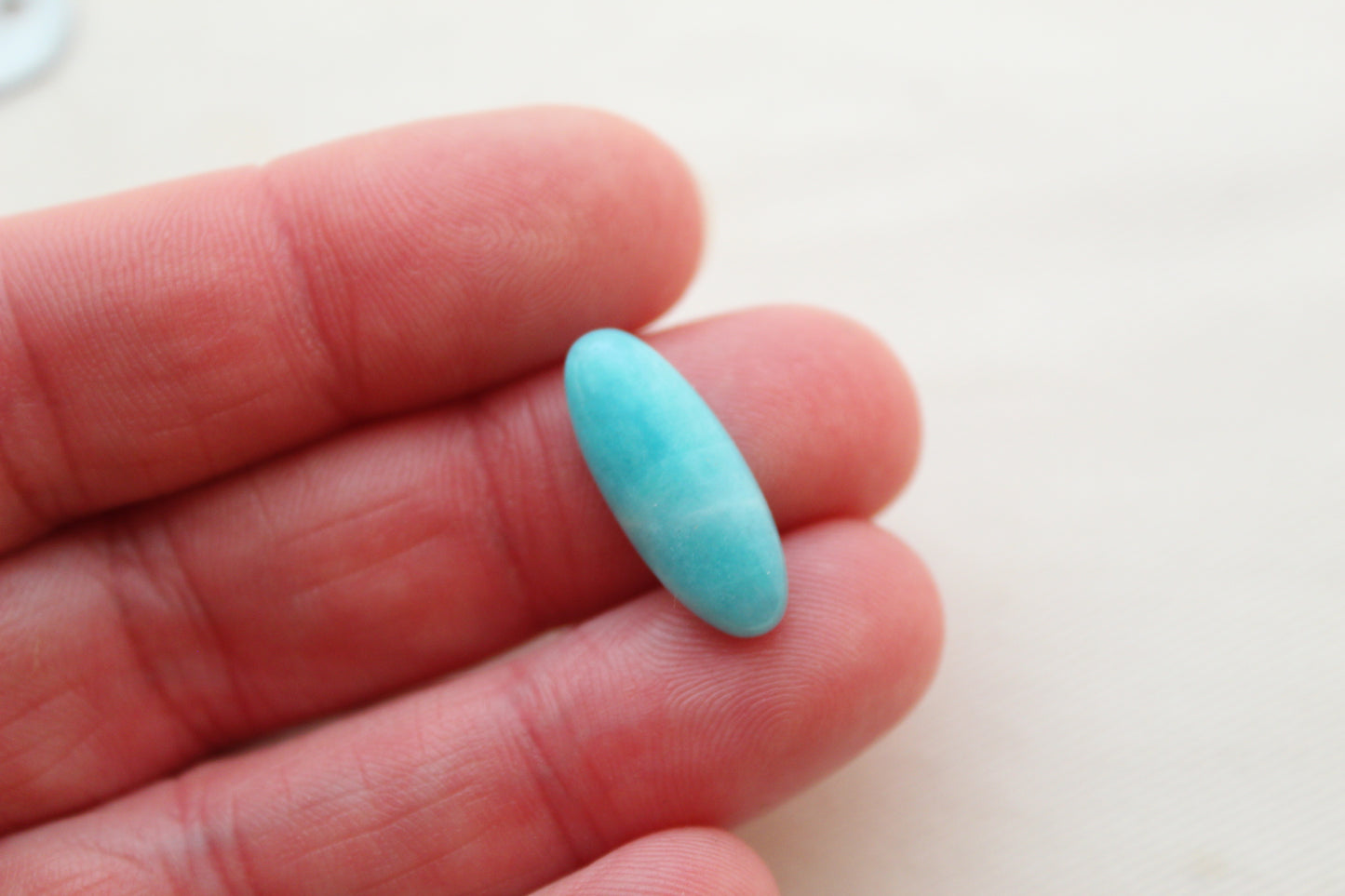 TWO cabochons Amazonite oval 8x20MM